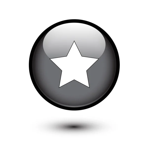 Csillag ikon, fekete — Stock Vector