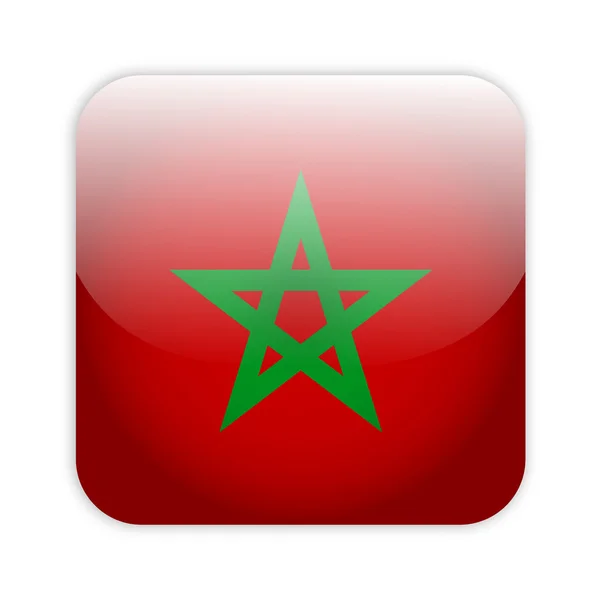 Moroco flag button — Stock Vector