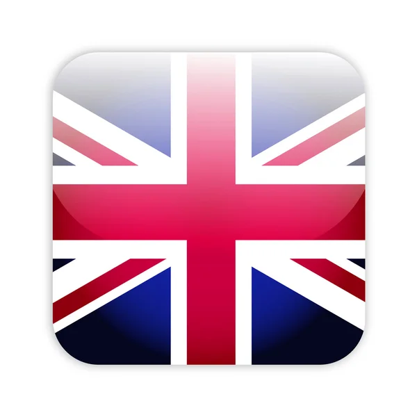 Кнопка флага Великобритании — стоковый вектор