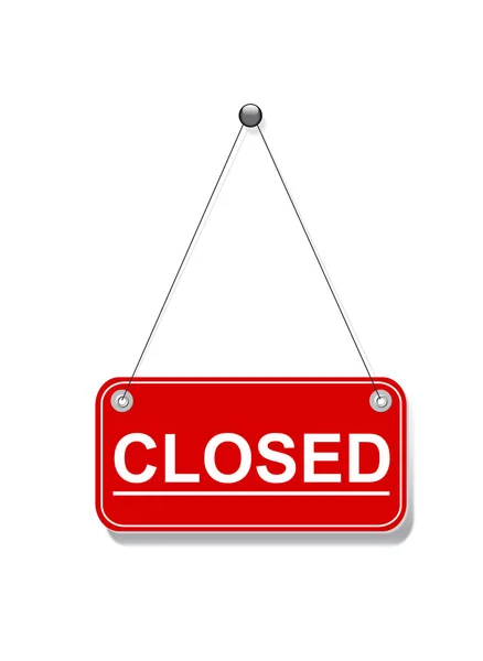Kırmızı kapalı asılı işaret