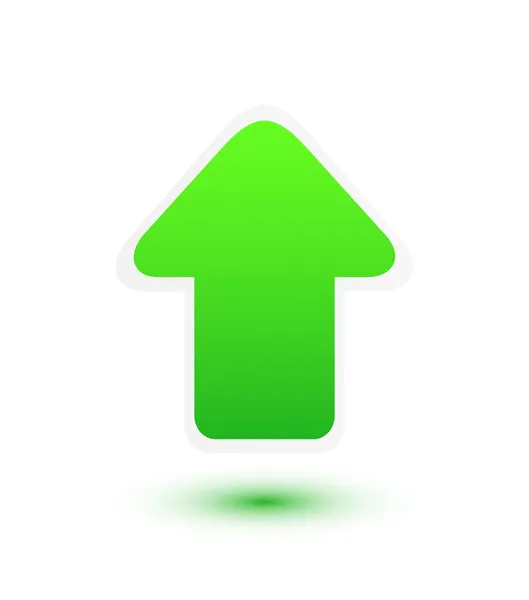 Zelená šipka nahoru — Stockový vektor