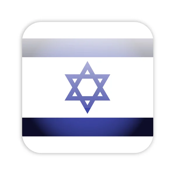 Israel botão da bandeira —  Vetores de Stock