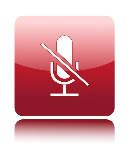 Nepoužívejte mikrofon nebo ikonu němá na červené — Stockový vektor