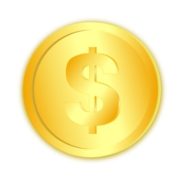 dolar işareti içinde altın sikke