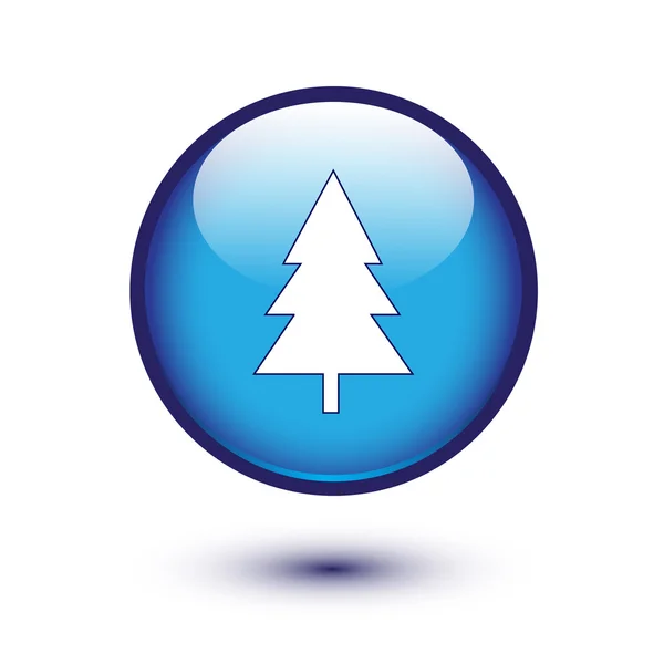 Árbol de Navidad en azul — Vector de stock