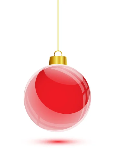 Árbol de Navidad rojo colgando — Vector de stock