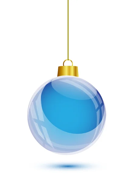 Azul árvore de natal pendurado — Vetor de Stock