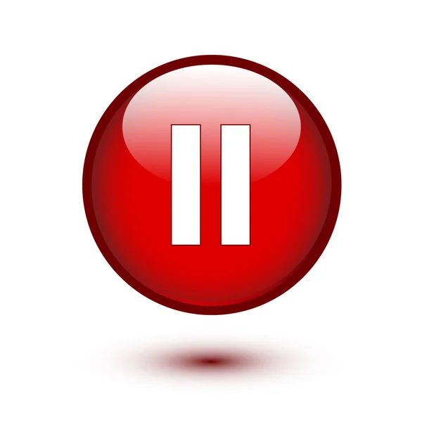 kırmızı parlak Duraklat düğmesi