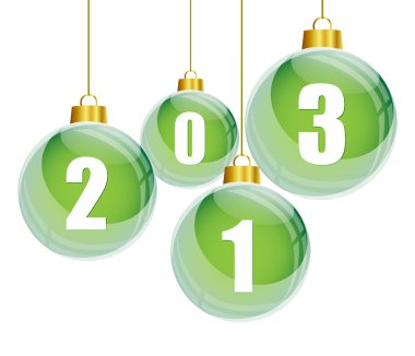 Yeşil Noel topları 2013