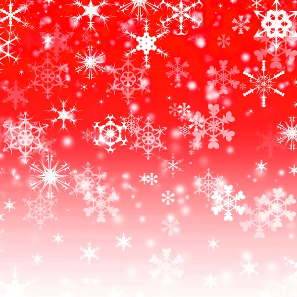 Christmas snowflake on red — Stock Photo, Image