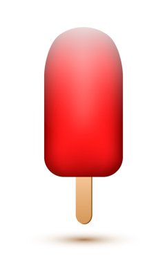 beyaz üzerine kırmızı Buz lolly