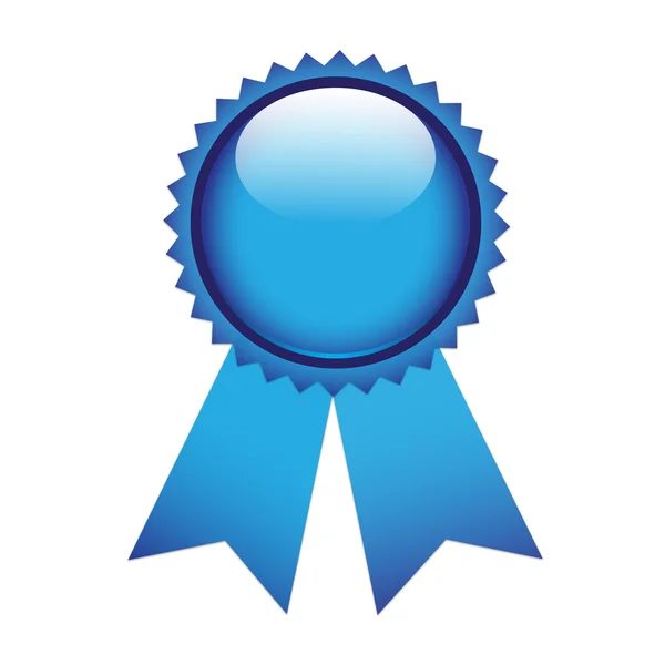 Blue prize ribbon — Stock Vector
