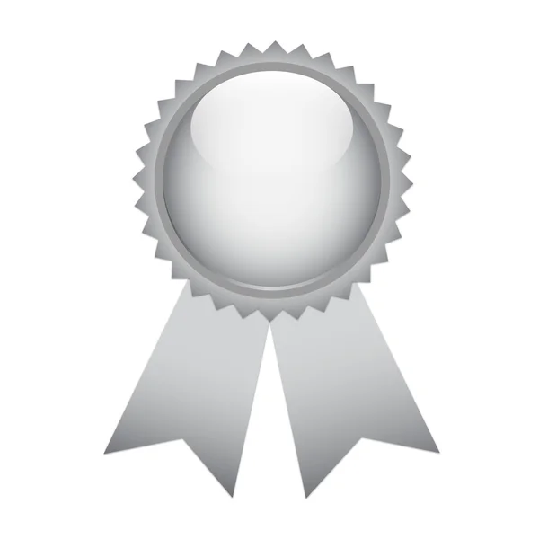 Silver prize ribbon — Stock Vector