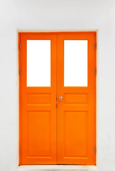 Orangefarbene Tür — Stockfoto