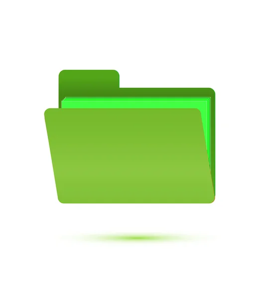 Icono de carpeta verde — Vector de stock