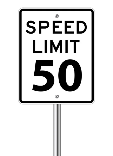 Speed limit sign — Stock Vector
