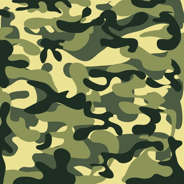 Patrón de camuflaje militar inconsútil clásico — Vector de stock