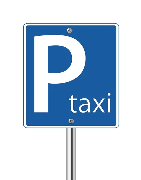 Señal de estacionamiento Taxi — Vector de stock