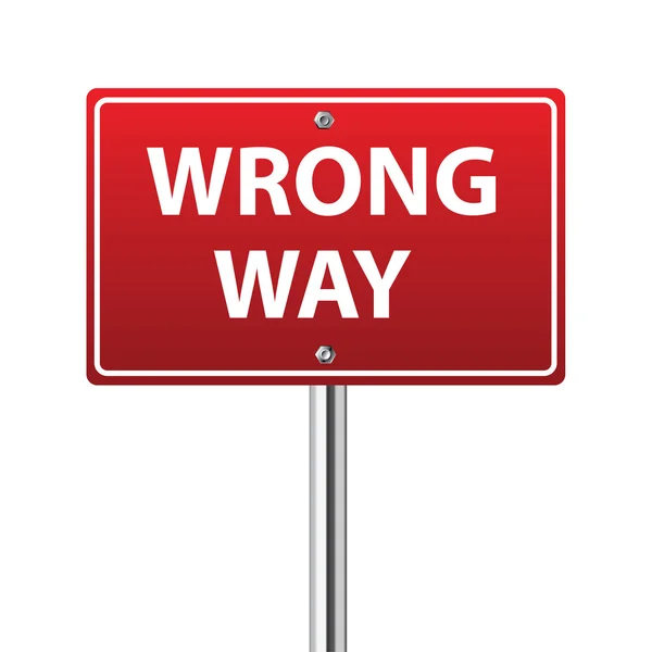 Wrong way traffic sign — Stock Vector