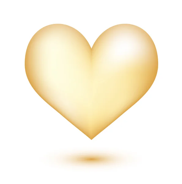 Corazón de oro 3D — Vector de stock