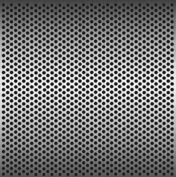 シームレスな円形の金属のグリル パターン — ストックベクタ