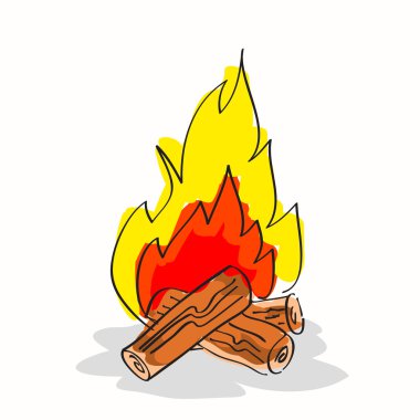 el çizimi şenlik ateşi