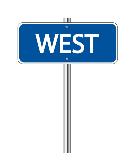 West traffic sign — Stock Vector