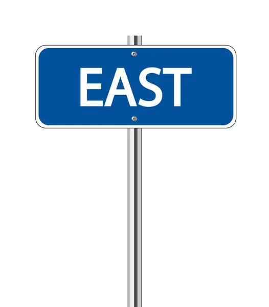 Sinal de trânsito leste — Vetor de Stock