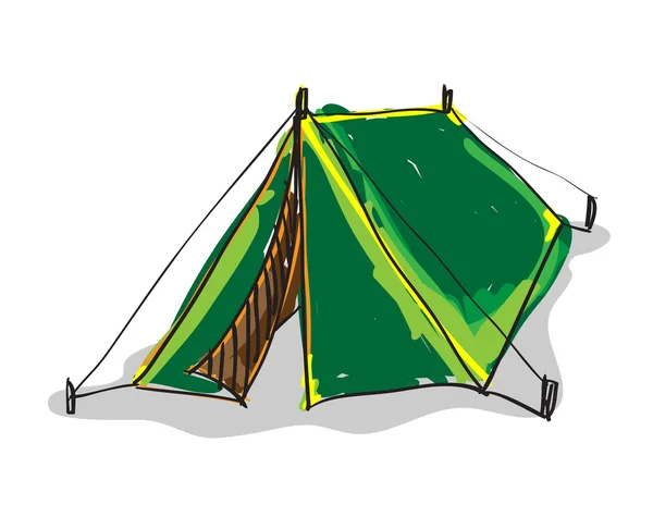 Tenda de acampamento — Vetor de Stock