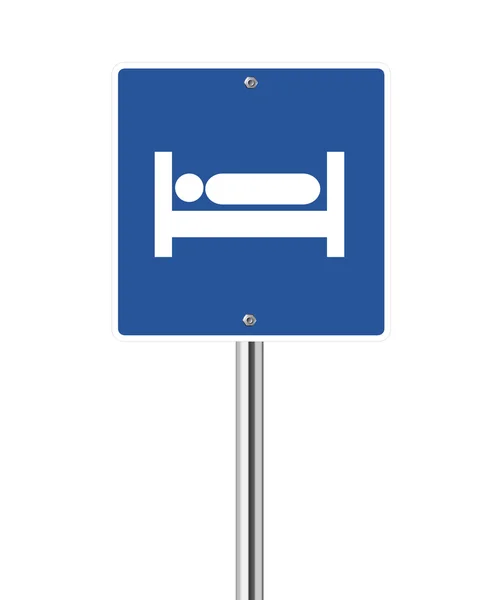 Símbolo del dormitorio en azul — Archivo Imágenes Vectoriales