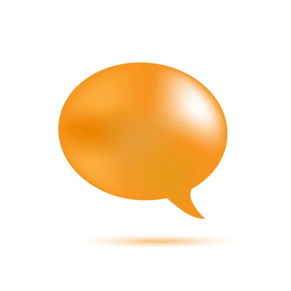 Beyaz turuncu kelime konuşma — Stok Vektör