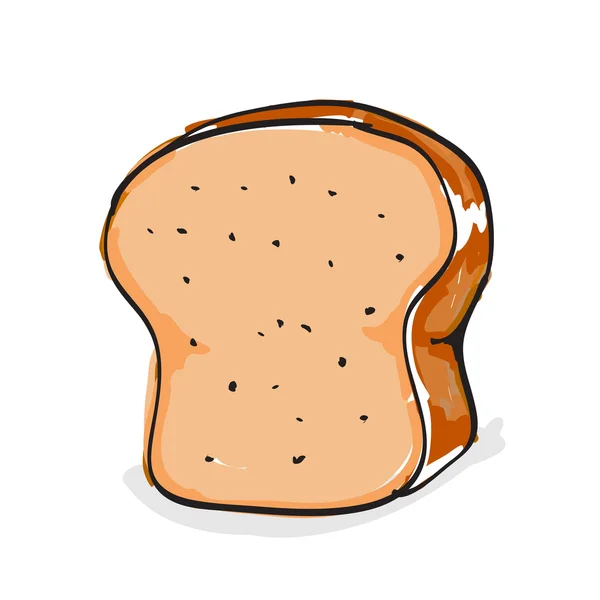Боку звернено хліб — стоковий вектор