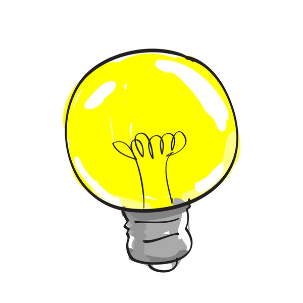 Handgezeichnete Glühbirne — Stockvektor