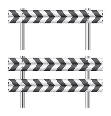 siyah-beyaz inşaat barikat
