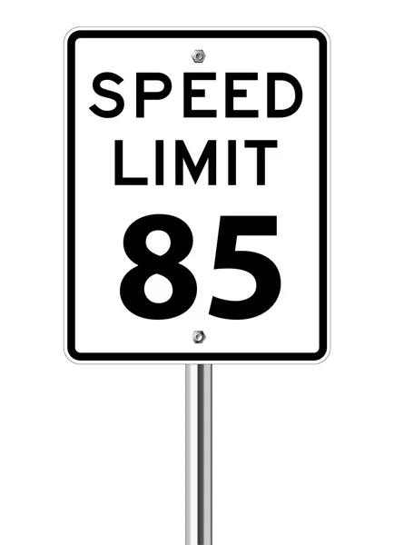 Speed limit 85 traffic sign — Stock Vector