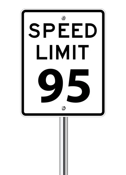 Speed limit 95 traffic sign — Stock Vector