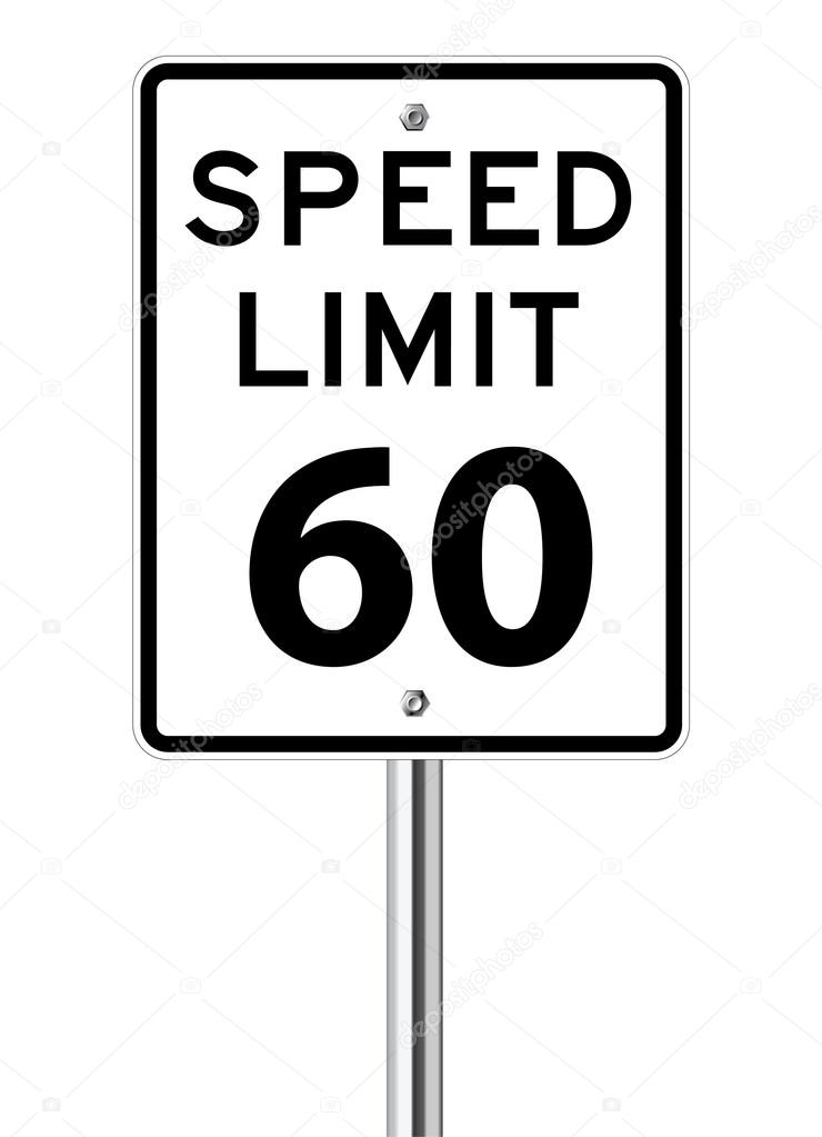 Speed limit 60 traffic