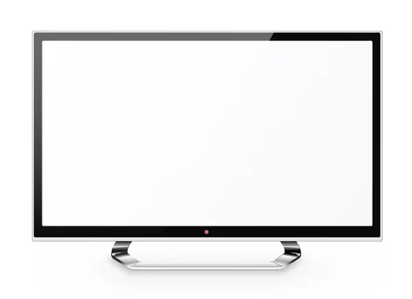 Vue frontale de led ou lcd internet tv moniteur isolé sur whit — Image vectorielle