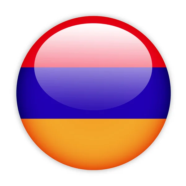Armenien flagga knappen — Stock vektor