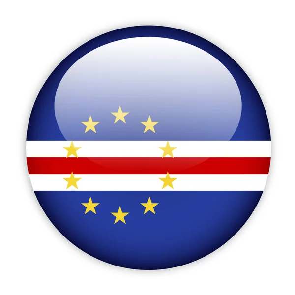 Cape Verde flag button — Stock Vector