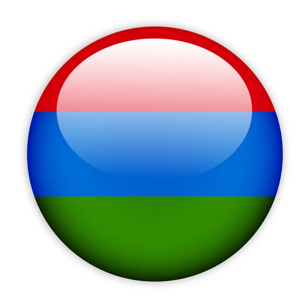 Karelia flag button — Stock Vector