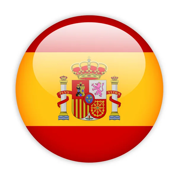 스페인 국기 버튼 — 스톡 벡터