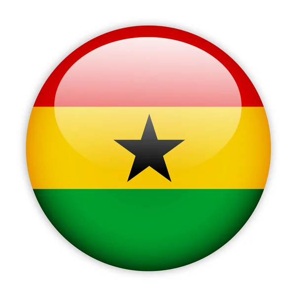 Tasto bandiera ghana — Vettoriale Stock