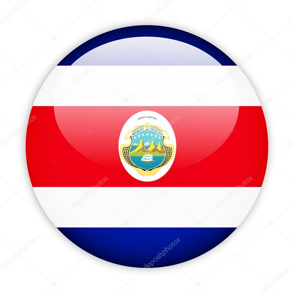 Costa rica flag button