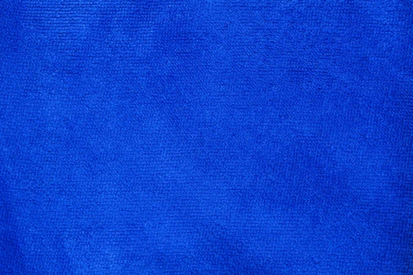 Textura modré mikrovlákno tkaniny — Stock fotografie