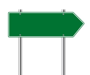 Yeşil oka doğru yol işareti