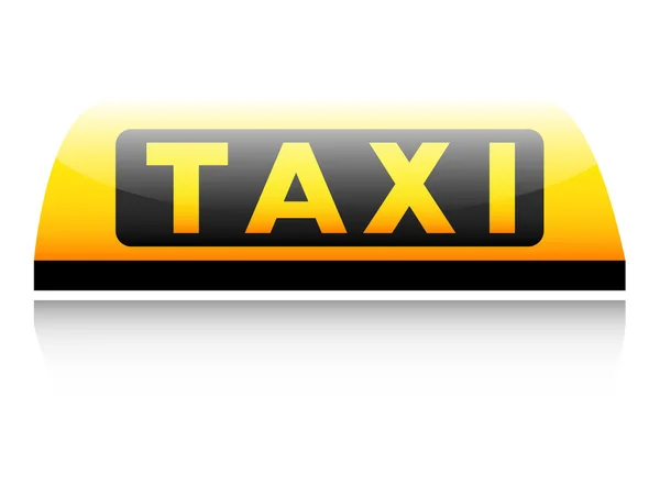 Taxi sign on white — Stock Vector