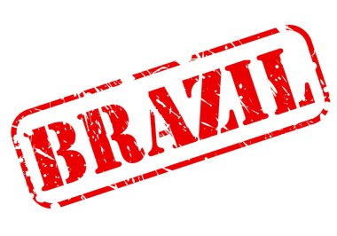 Brezilya metin kırmızı pul beyaz