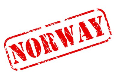 Norveç kırmızı damga metni beyaz