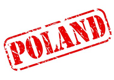 Polonya kırmızı damga metni beyaz